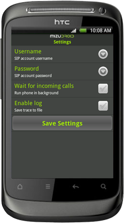 android softphone contacts