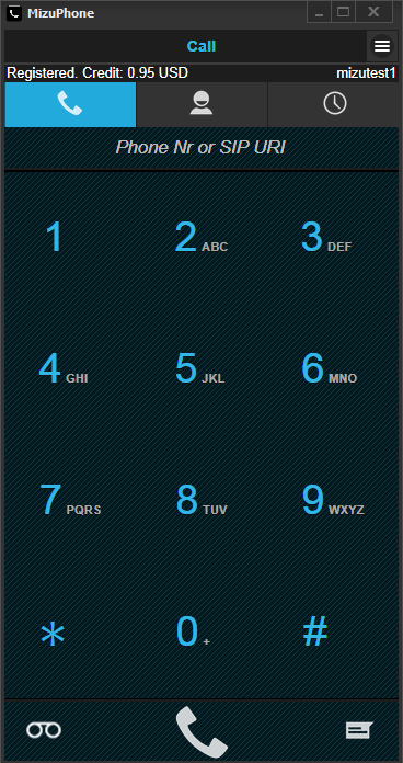 Softphone dialpad