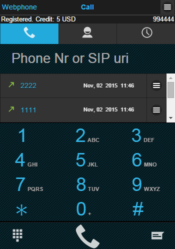 WebPhone screenshot WebPhone screenshot