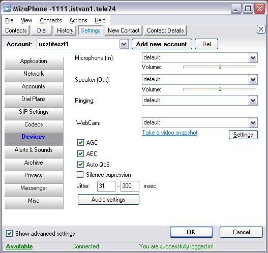 mizuphone devsettings